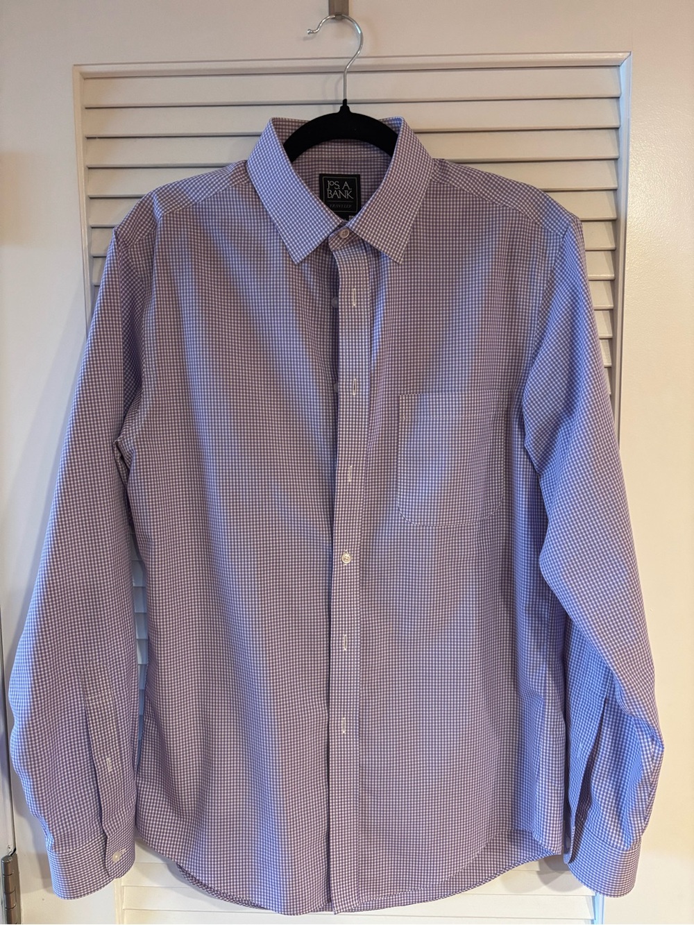 Jos. A. Bank Men's Purple Micro-Check Dress Shirt